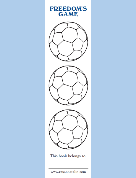 Freedom's Game soccer printable bookmark